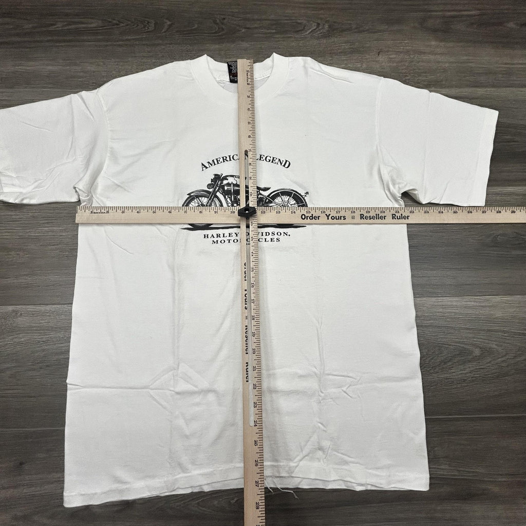 Vintage Harley Davidson Shirt Mens Large White Washington DC 1995 90s USA Biker