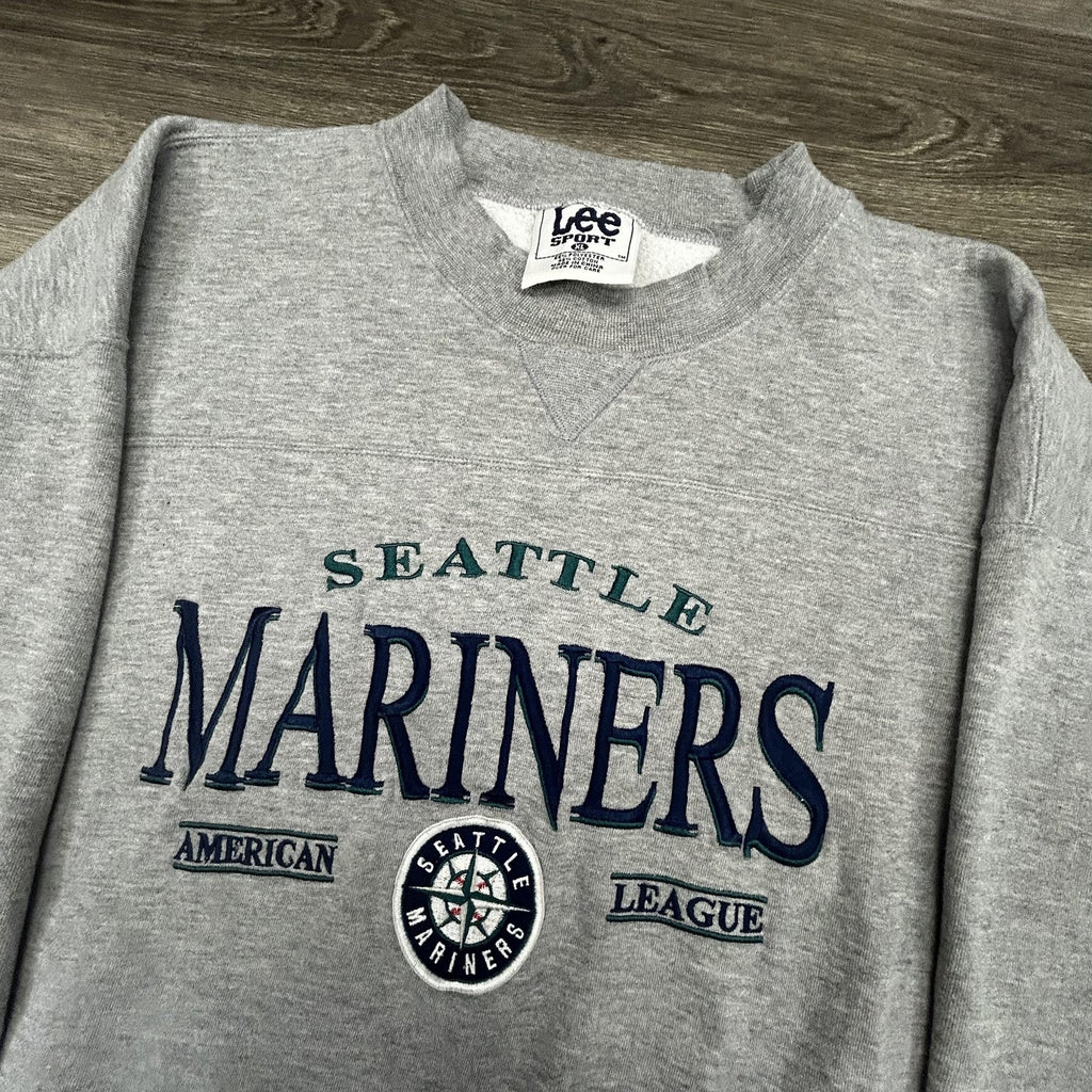 Vintage Seattle Mariners Sweatshirt Mens XL Gray MLB Baseball Lee Pullover 90s