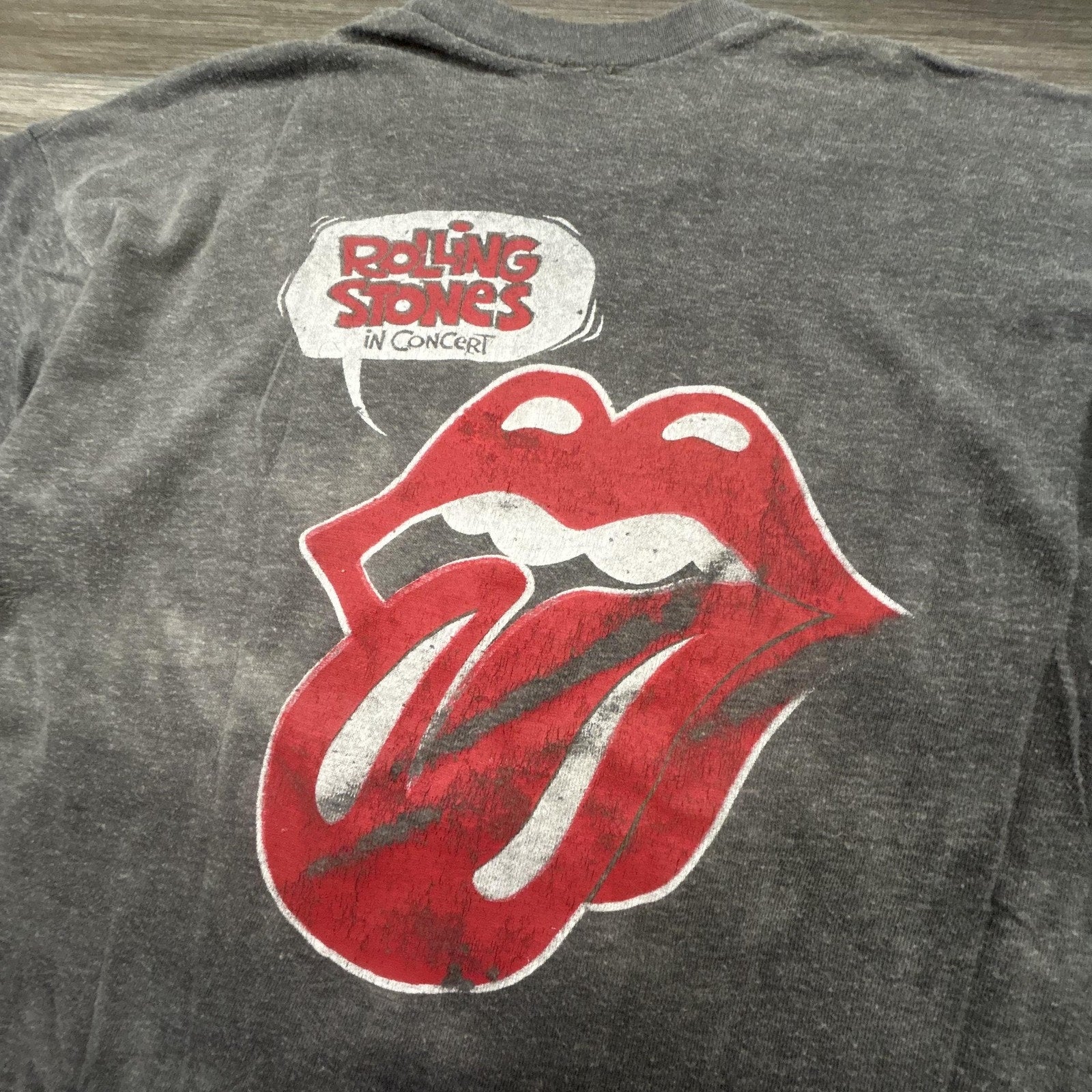 Vintage Rolling Stones Shirt Mens Small Gray US Tour 1978 Dragon 70s Made USA