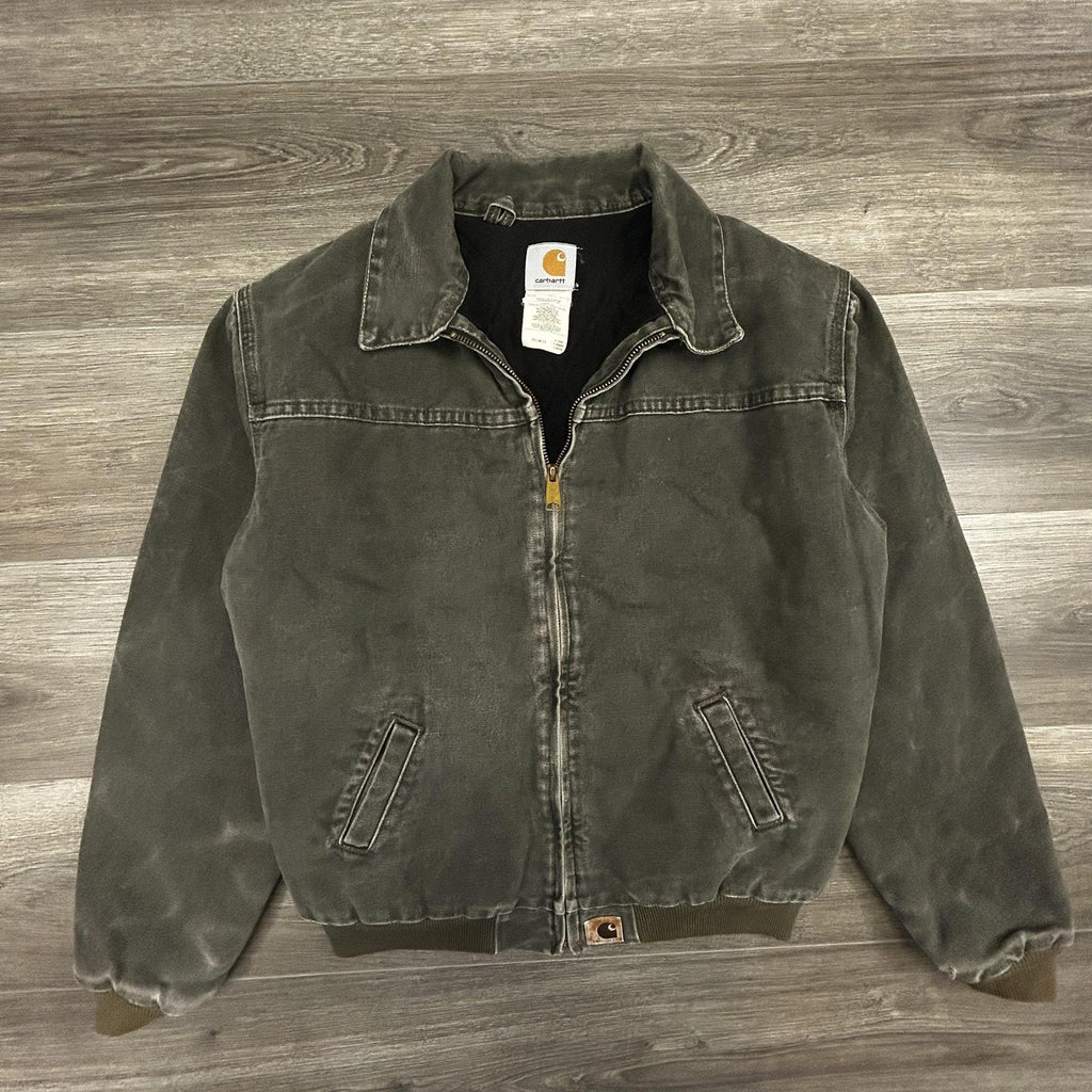 Vintage Carhartt Santa Fe Jacket Mens Medium (Yth XL) Green J14 MOS Moss 90s