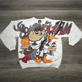 Vintage Space Jam Looney Tunes Sweatshirt Mens Medium Daffy Taz Jordan 90s USA