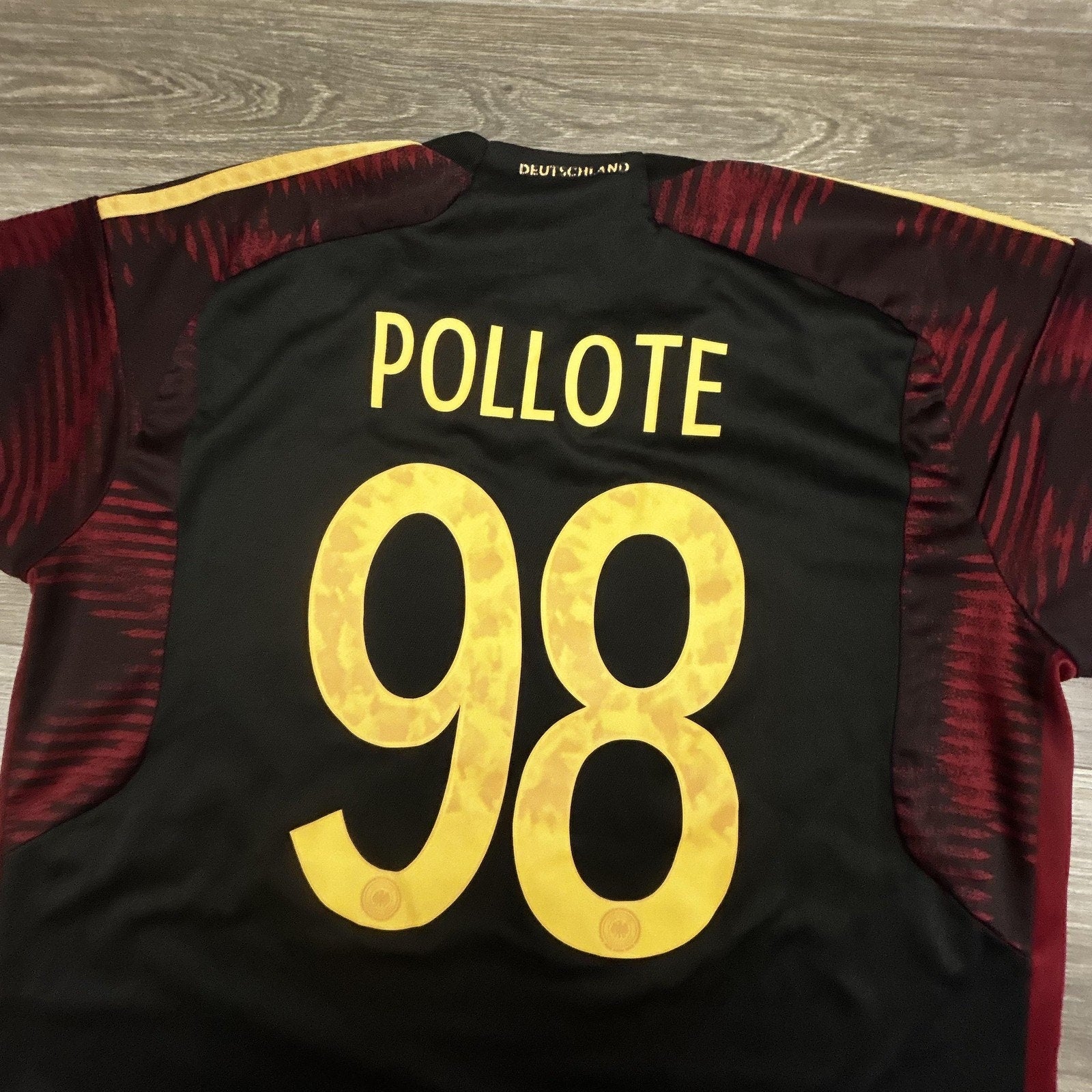 Germany National Team Jersey Mens Large Black Away Soccer Adidas 2022 Authentic