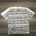 Vintage World Cup Shirt Mens Medium White Xara Soccer AOP Deadstock 90s Made USA