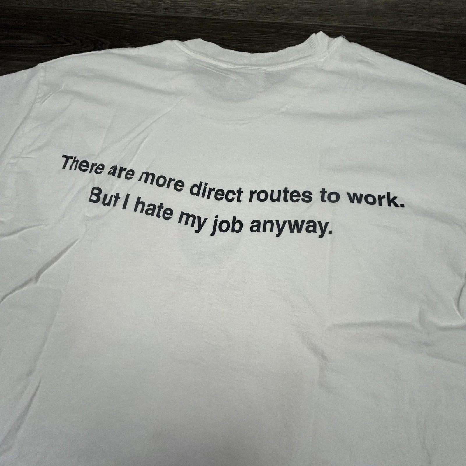 Vintage BMW Motorcycles Shirt Mens Large White Racing Logo Funny Hate Job 90s