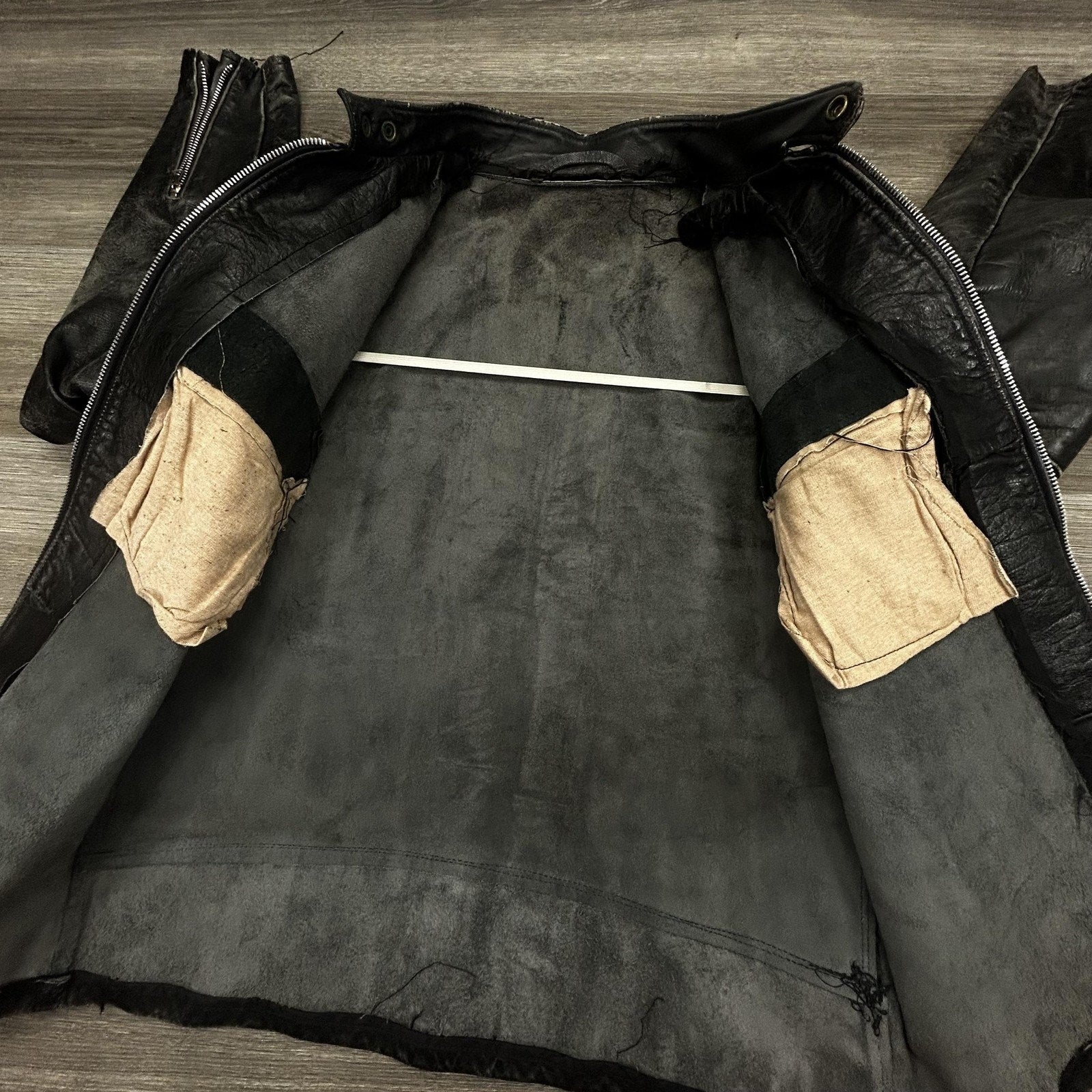 True Vintage 50s Brooks Motorcycle Leather Jacket Large Talon Zipper Biker Cafe