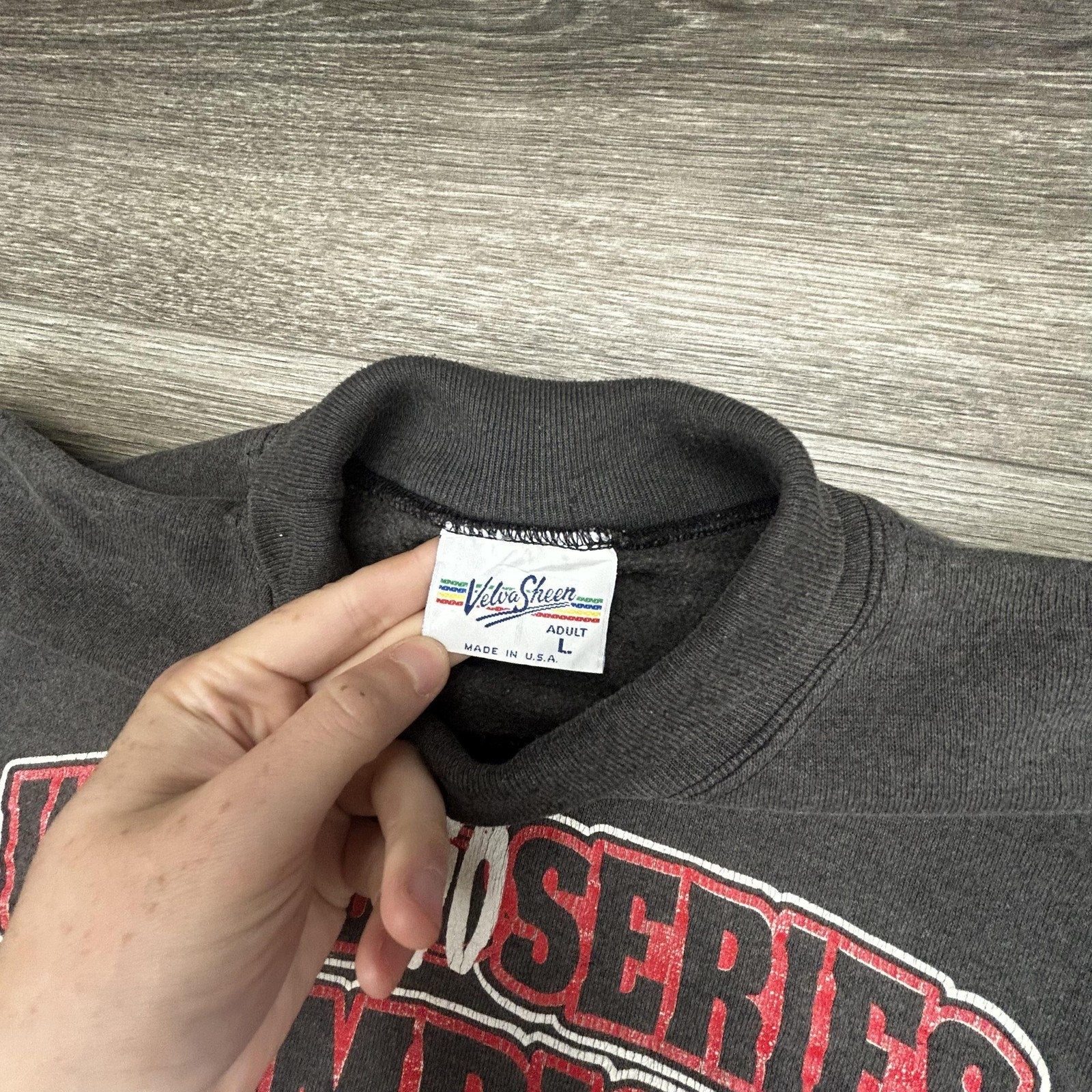 Vintage Cincinnati Reds Sweatshirt Mens Large Gray MLB Baseball World Series 90s