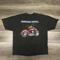 Vintage Motorcycle Shirt Mens Extra Large Black Faded Harley Single Stitch 90s