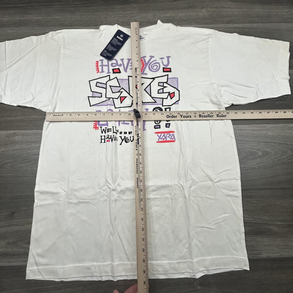 Vintage World Cup Shirt Mens Large White Trash Talk Los Angeles Xara Soccer 90s