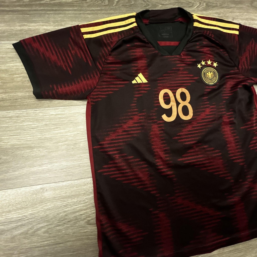 Germany National Team Jersey Mens Large Black Away Soccer Adidas 2022 Authentic