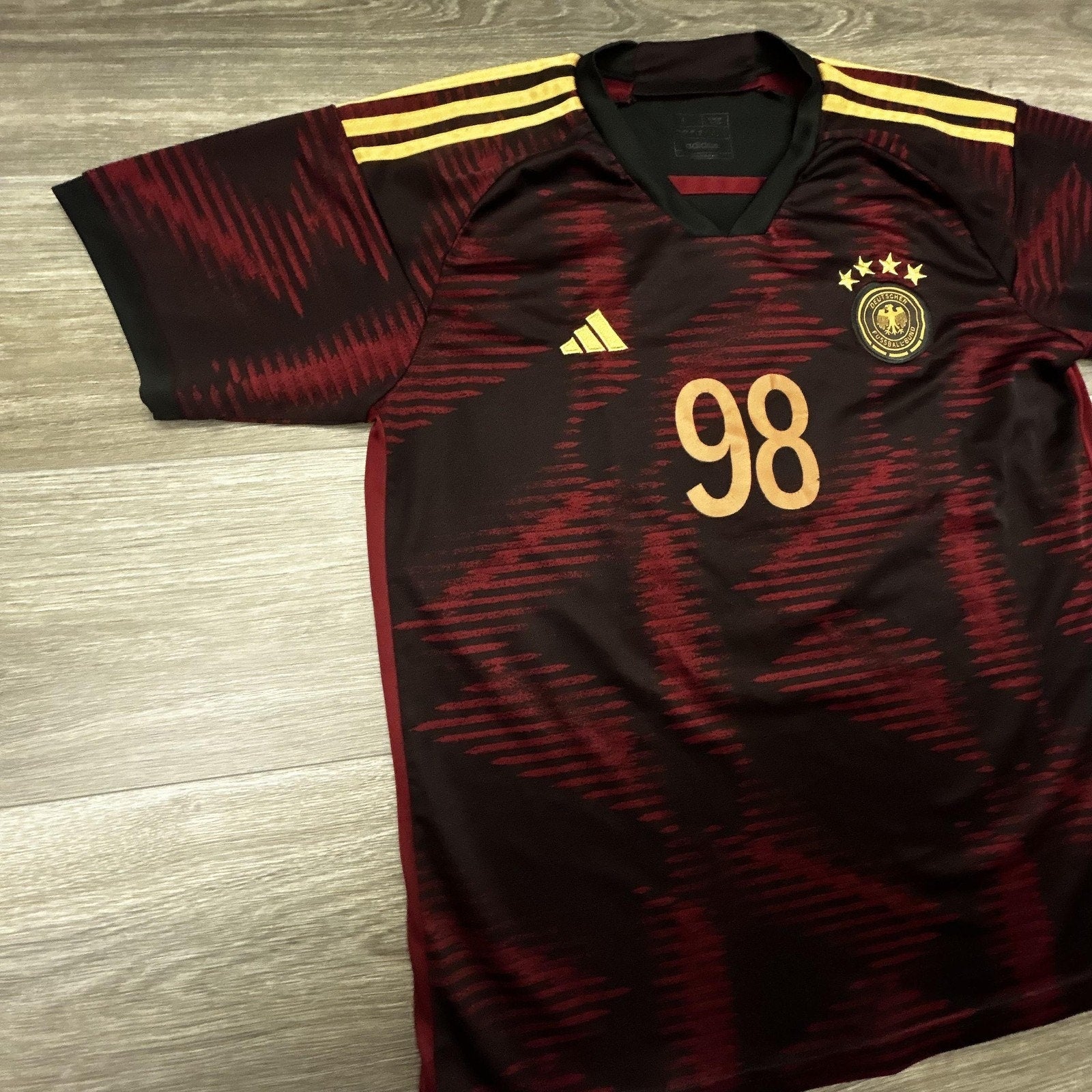 Germany National Team Jersey Mens Large Black Away Soccer Adidas 2022 Authentic