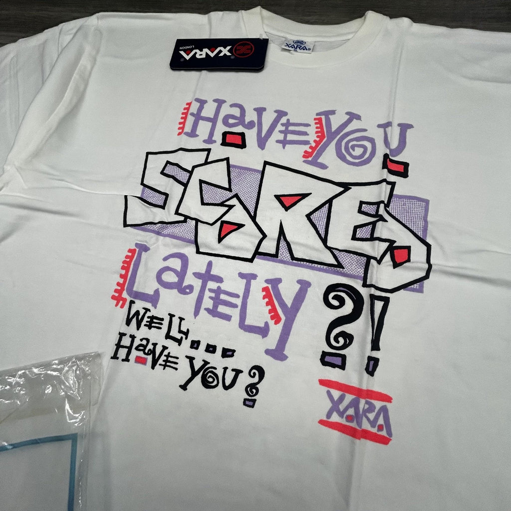 Vintage World Cup Shirt Mens XL White Xara Soccer Trash Talk Deadstock 90s USA
