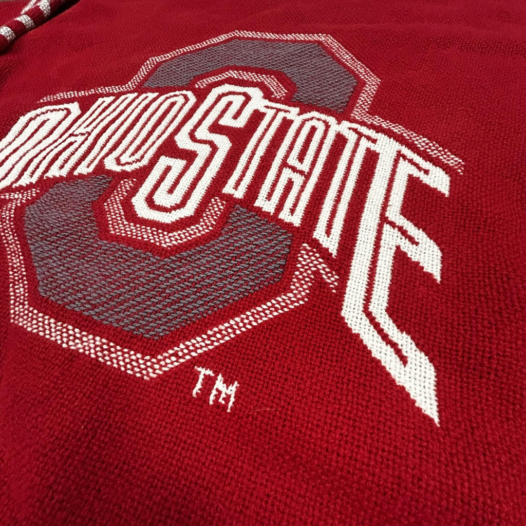 Vintage Ohio State Buckeyes Sweater Mens Large Red Knit NCAA Riddle Cockrell 90s