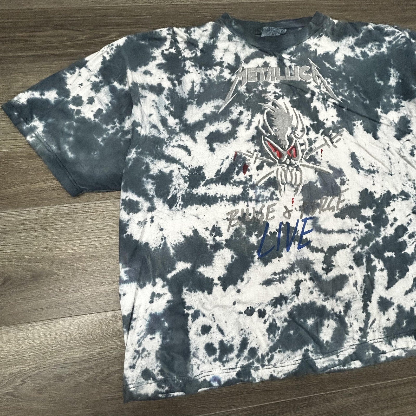 Vintage Metallica Shirt Mens XL Binge & Purge Tie Dye Live Tour Graphic 1994 90s