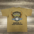 Vintage Harley Davidson Shirt Mens Large Gold Single Stitch Eagle Made USA 80s