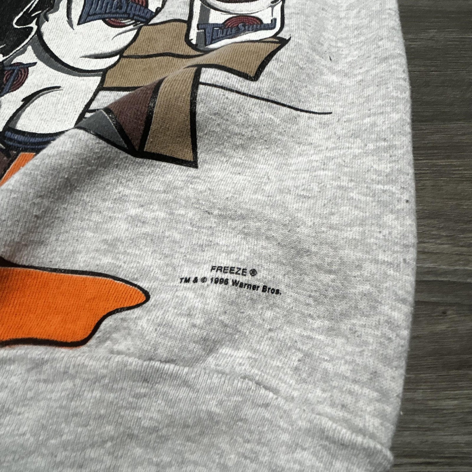 Vintage Space Jam Looney Tunes Sweatshirt Mens Medium Daffy Taz Jordan 90s USA