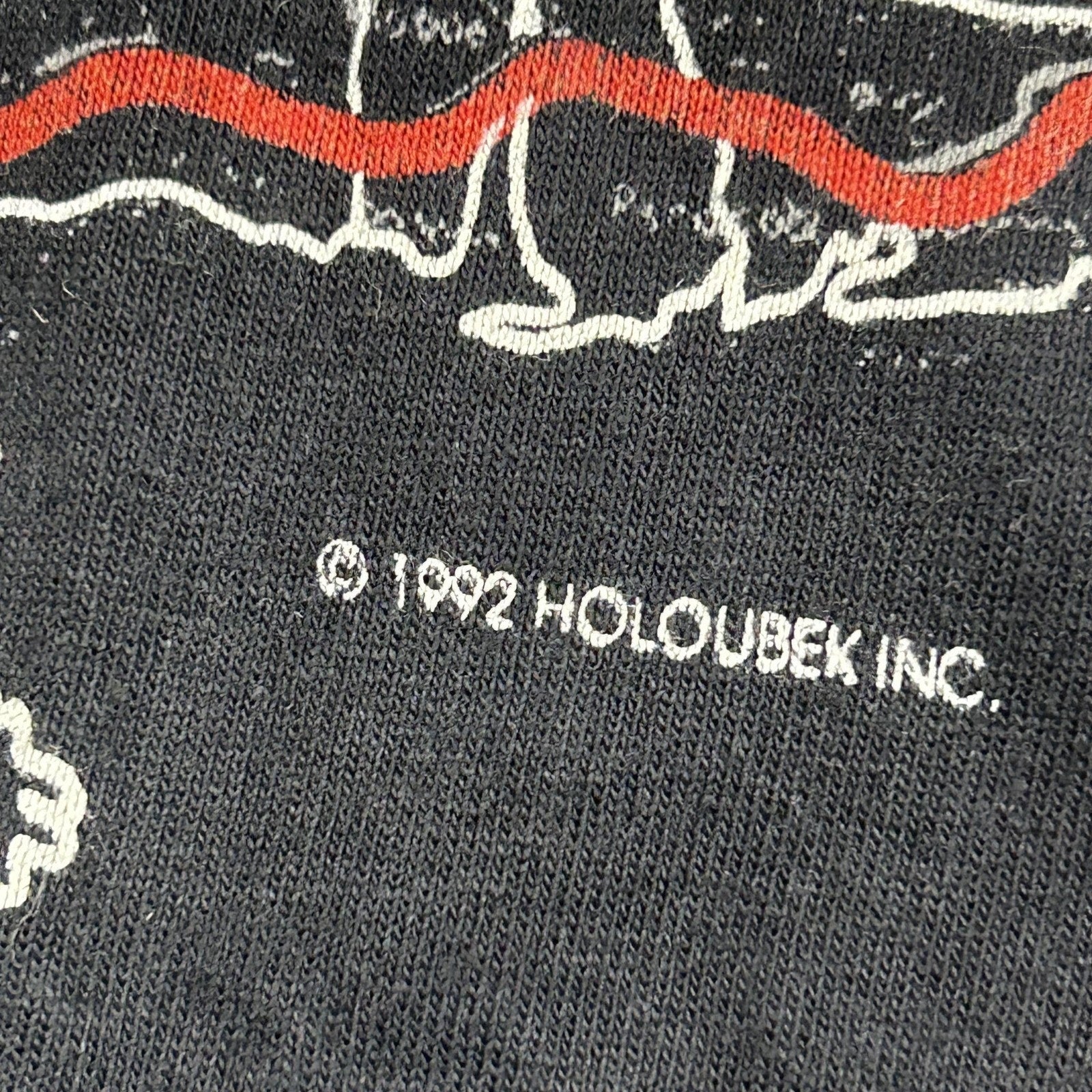 Vintage Harley Davidson Shirt Mens Large Black USA Map AOP Holoubek 1992 90s