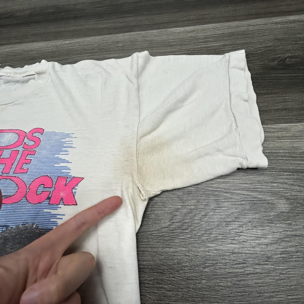 Vintage New Kids On The Block Shirt Mens Small White Hangin Tough Faded 90s USA