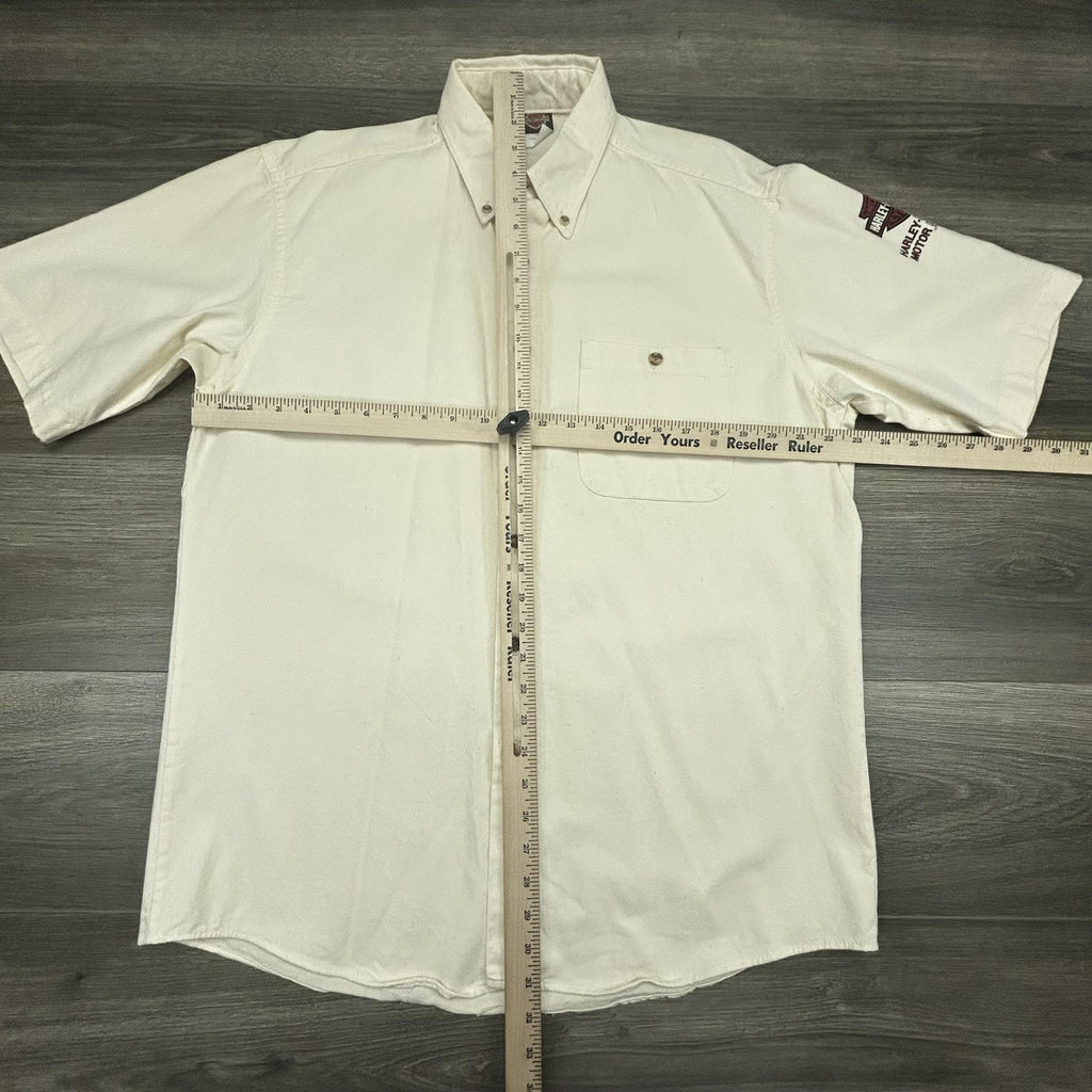 Vintage Harley Davidson Shirt Mens Medium White Sturgis 1997 Biker Short Sleeve
