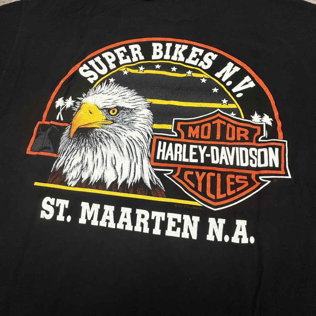 Vintage Harley Davidson Shirt Mens Large Black Eagle Single Stitch 1993 90s USA