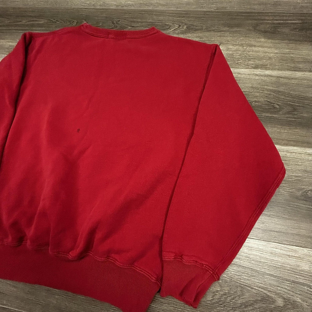 Vintage Polo Ralph Lauren Sweatshirt Mens Small Red Fleece Crewneck Pony 90s