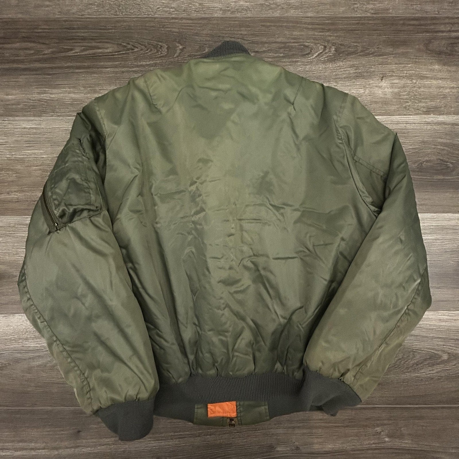 Vintage 70s Vietnam MA-1 Bomber Jacket Medium Flyers Man Intermediate Green USA
