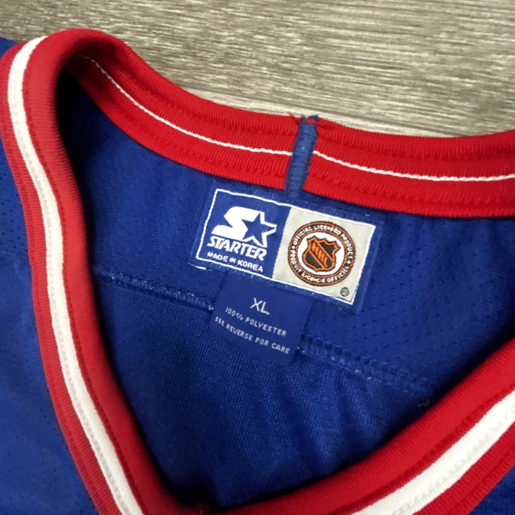 Vintage New York Rangers Jersey Mens XL Blue NHL Hockey Starter 90s Authentic