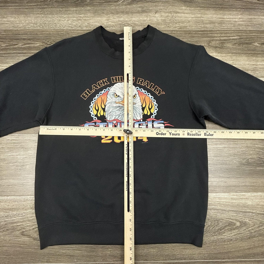 Vintage Sturgis Sweatshirt Mens Large Black Hills Rally Eagle Harley Davidson