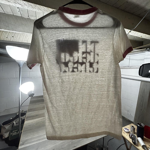 True Vintage 70s Ringer Shirt Mens Small White Phi Delta Theta Greek Frat USA