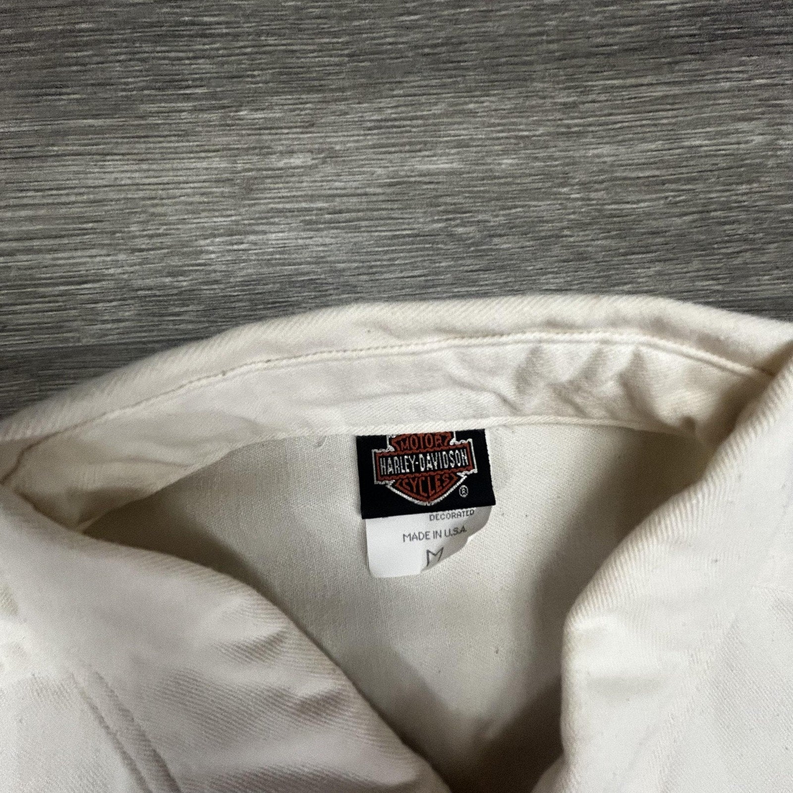 Vintage Harley Davidson Shirt Mens Medium White Sturgis 1997 Biker Short Sleeve