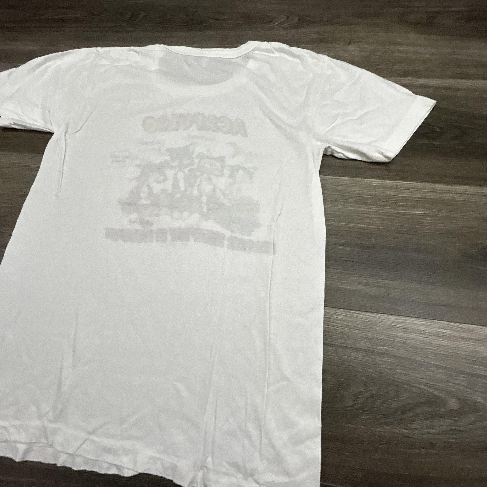 Vintage 70s Weed Shirt Mens Small White Single Stitch Drinking Cannabis Funny
