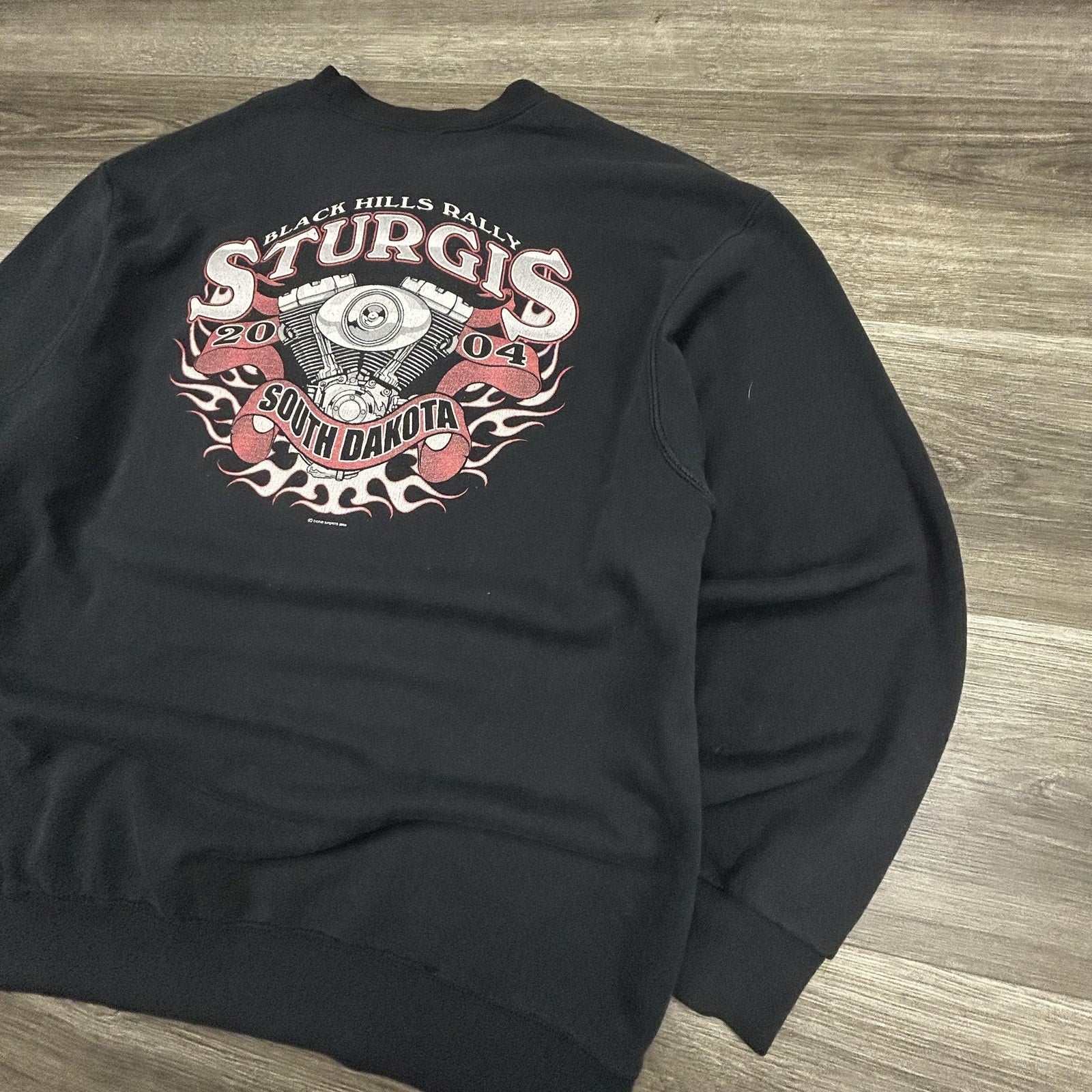 Vintage Sturgis Sweatshirt Mens Large Black Hills Rally Eagle Harley Davidson