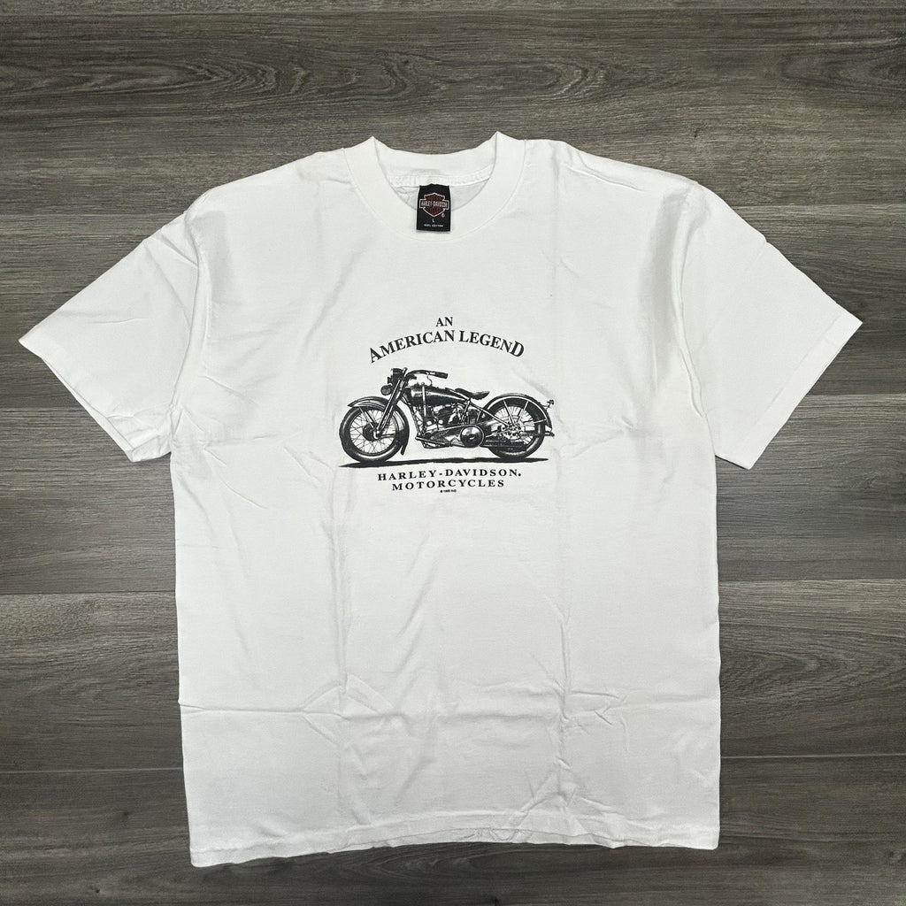 Vintage Harley Davidson Shirt Mens Large White Washington DC 1995 90s USA Biker