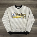 Vintage Pittsburgh Steelers Sweatshirt Mens Large Gray NFL Football Majestic USA