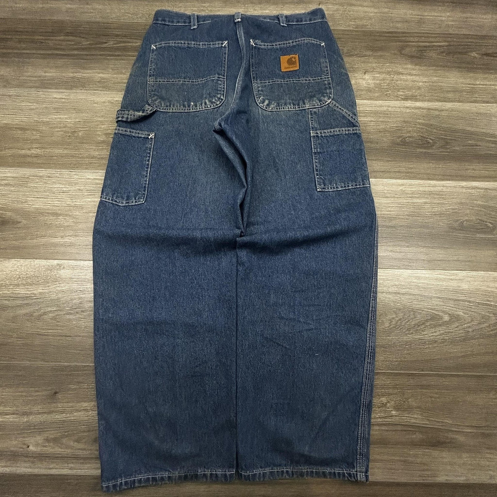 Vintage Carhartt Carpenter Jeans Mens 32x29 Relaxed Wide Leg Baggy Denim B13DST