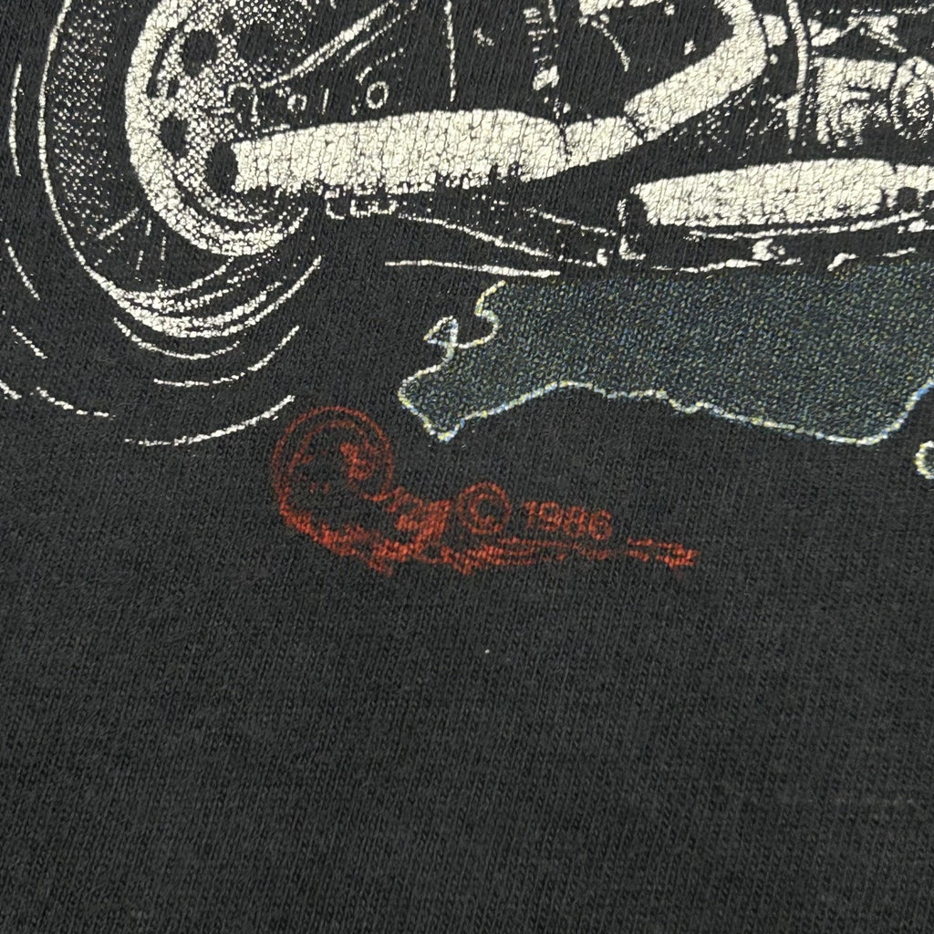 Vintage 80s Harley Davidson Shirt Mens Large Black Single Stitch Faded Made USA