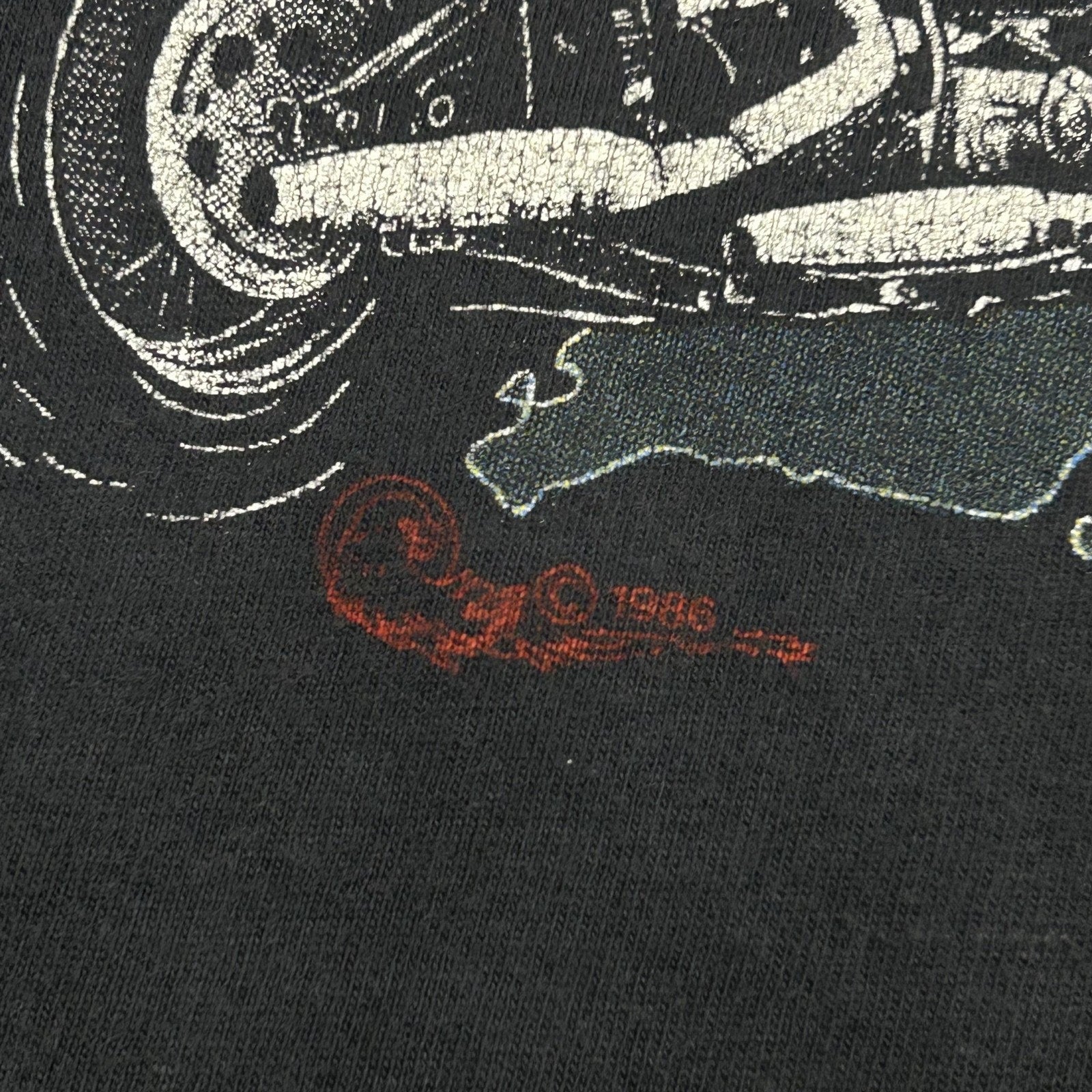 Vintage 80s Harley Davidson Shirt Mens Large Black Single Stitch Faded Made USA