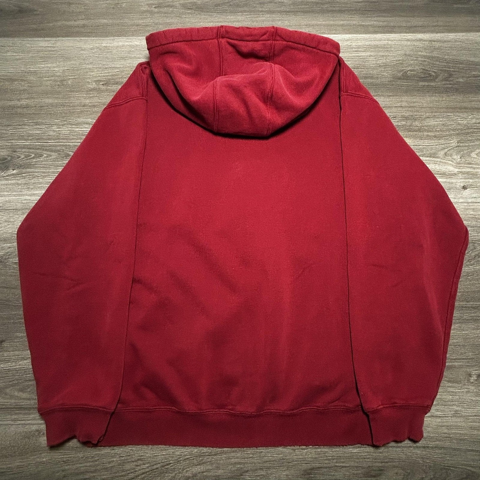 Vintage Carhartt Hoodie Mens XL Red Embroidered Logo Faded Skater K184 Y2K