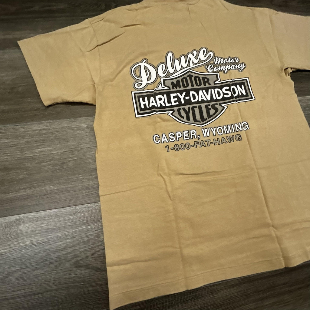Vintage 90s Harley Davidson Shirt Mens Large Brown Single Stitch 1997 Made USA