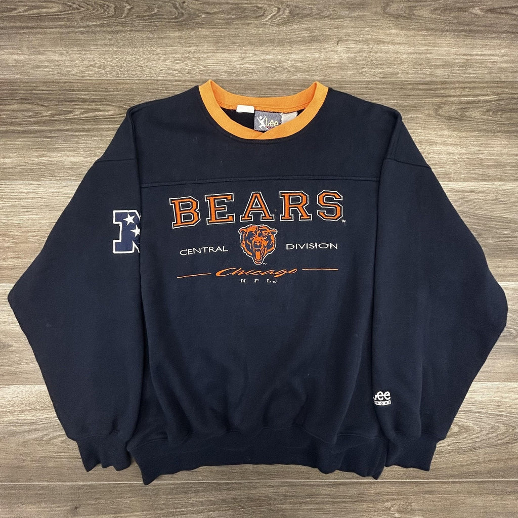 Vintage Chicago Bears Sweatshirt Mens Large Blue NFL Football Lee Sport 90s