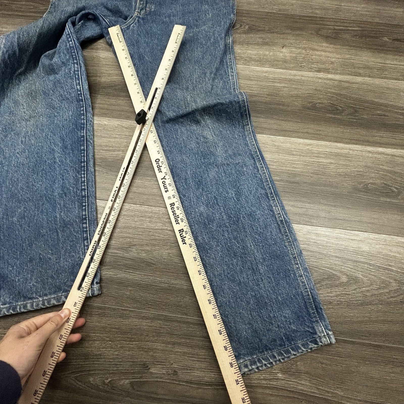 Vintage 80s Lee Riders Jeans Mens 32x31 Blue Straight Leg Denim Union Made USA