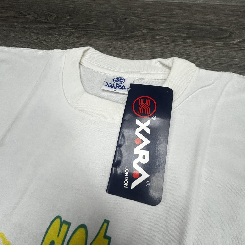 Vintage World Cup Shirt Mens Large White Xara Soccer Trash Talk Deadstock 90s
