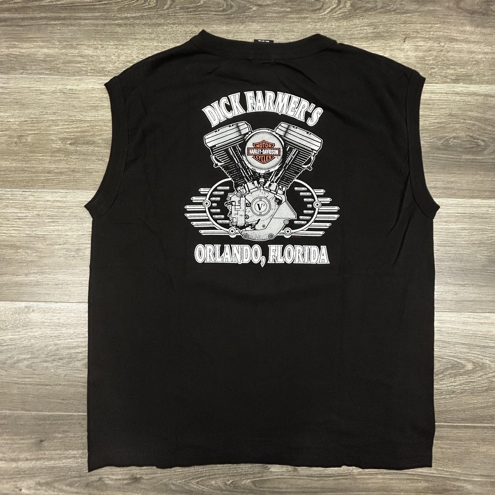 Vintage Harley Davidson Sleeveless Shirt Mens Large Purple Electric Engine 1995