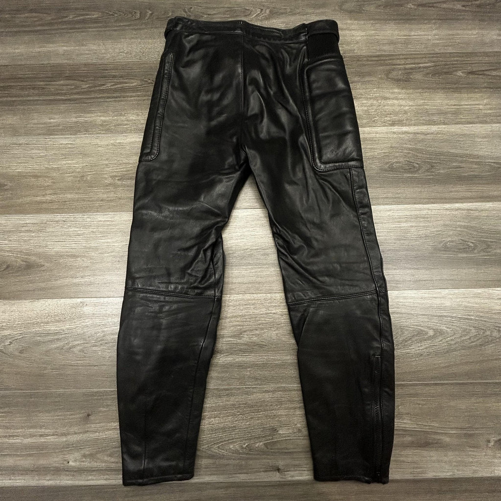 Vintage 80s Harley Davidson Hein Gericke Leather Pants Men 32 Black Padded Biker
