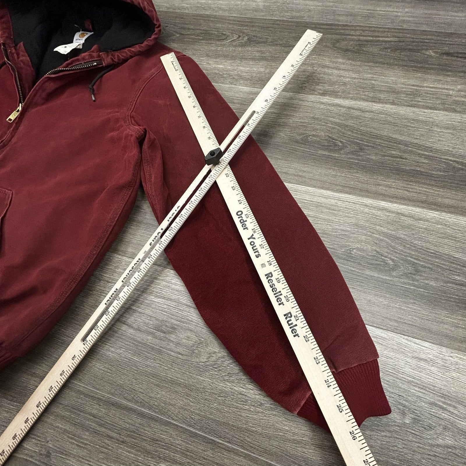 Vintage Carhartt Jacket Mens Medium Tall Red Canvas J130 CRI Crimson 90s USA