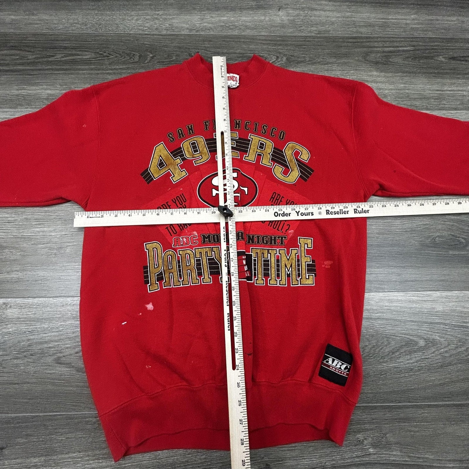 Vintage San Francisco 49ers Sweatshirt Mens XL Red NFL Football Nutmeg 90s USA