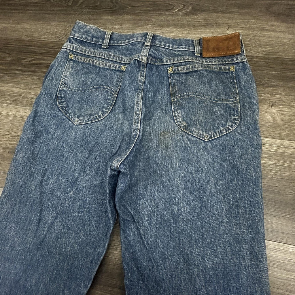 Vintage 80s Lee Riders Jeans Mens 32x31 Blue Straight Leg Denim Union Made USA