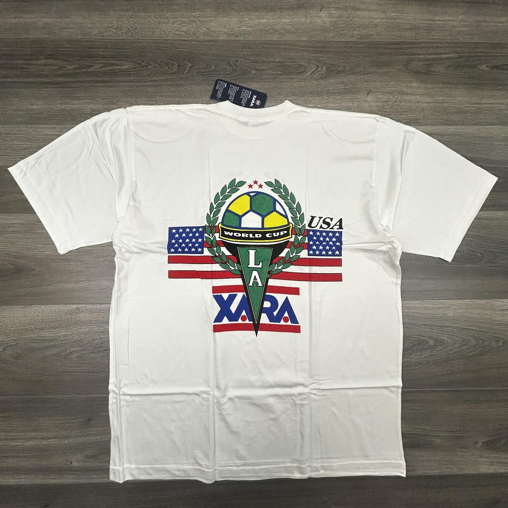 Vintage World Cup Shirt Mens XL White Team USA Los Angeles Soccer Xara 90s USA