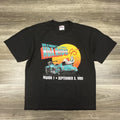 Vintage Biker Shirt Mens Large Black Harley ABATE Motorcycle Single Stitch 90s