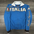 Vintage Kappa Italy Track Jacket Mens Small Blue Rugby Soccer FIR Italia 90s