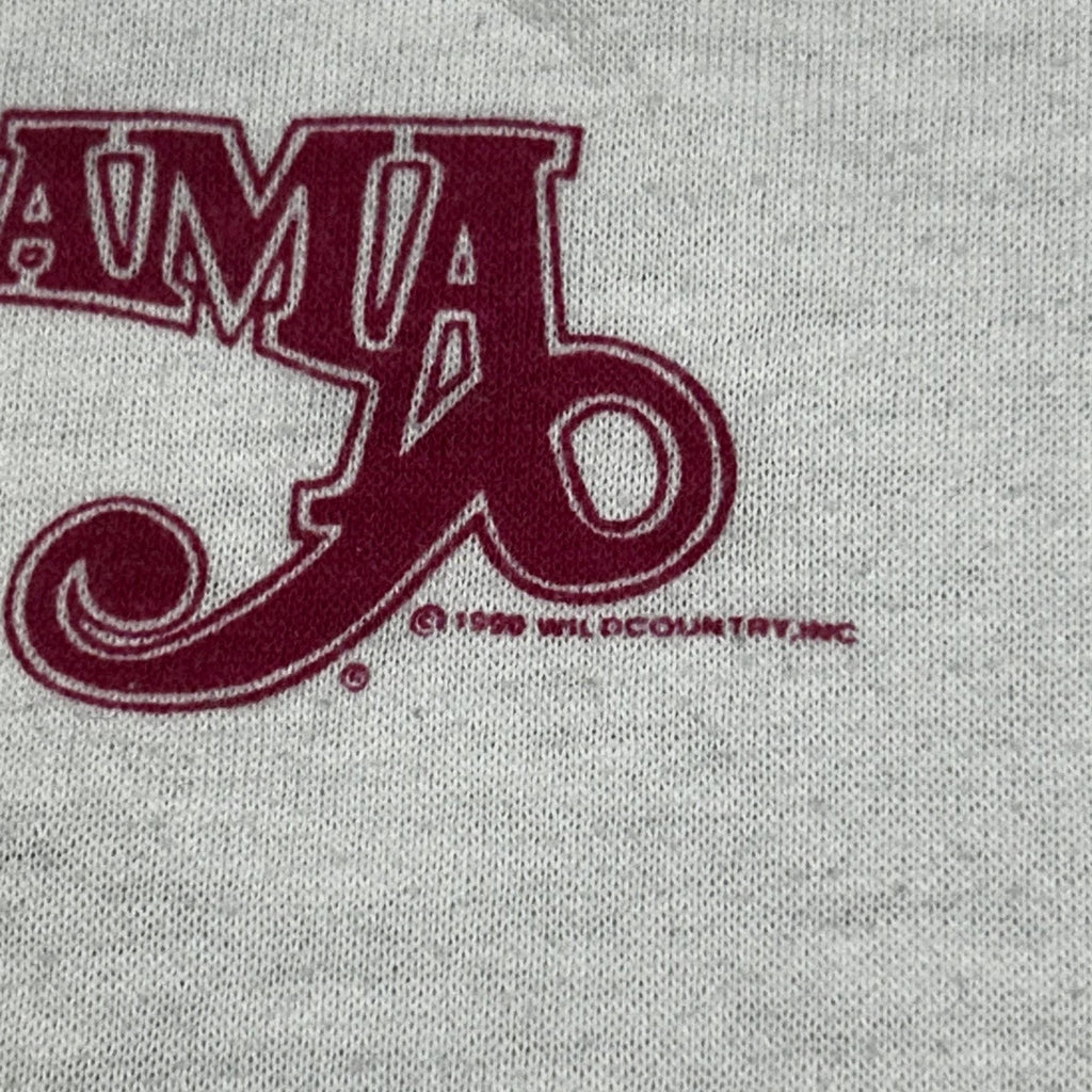 Vintage Alabama Shirt Mens Large White Pass It On Down Tour 1990 90s Made USA